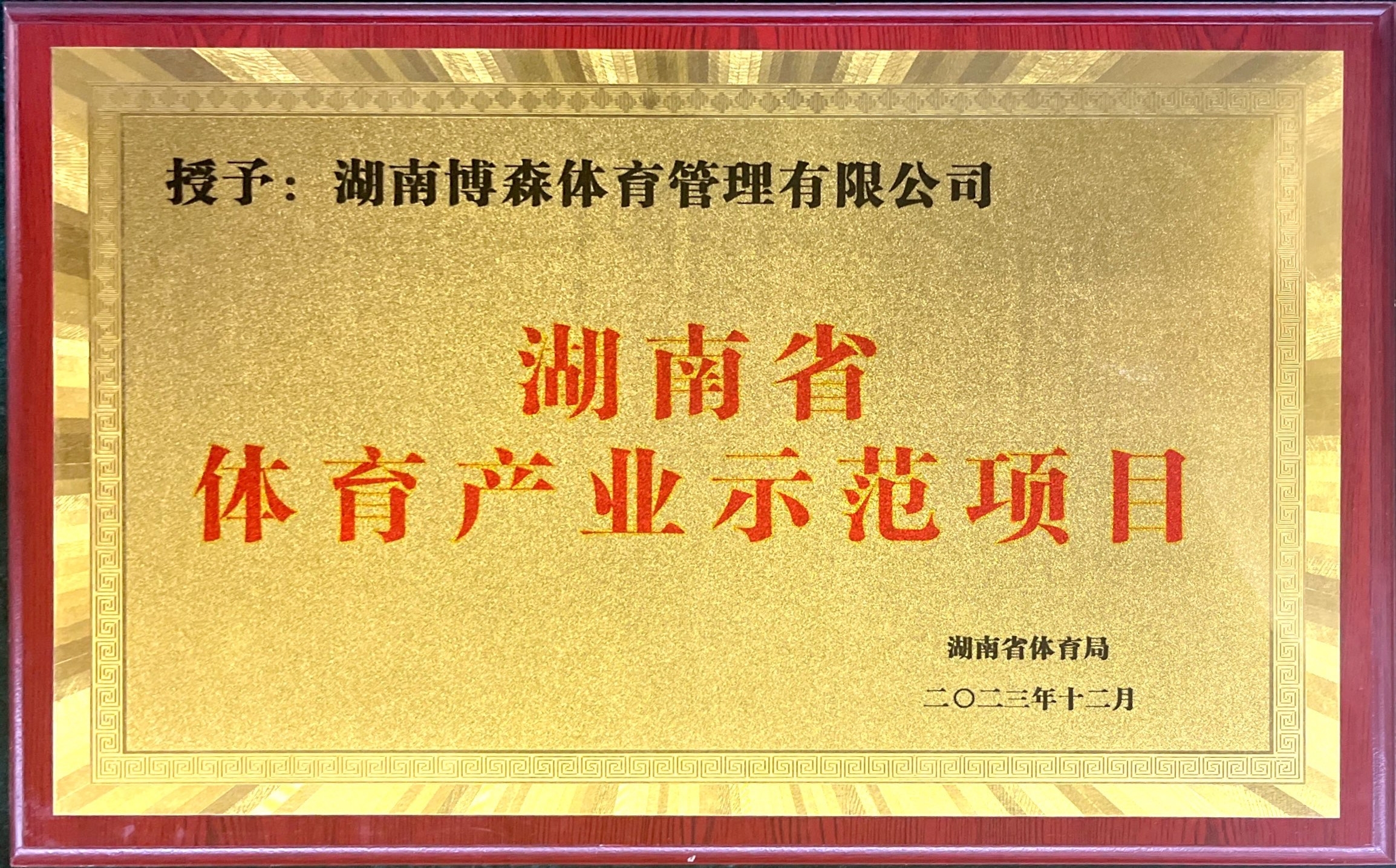 熱烈祝賀我司湘江馬拉松賽榮獲湖南省體育產(chǎn)業(yè)示范項目